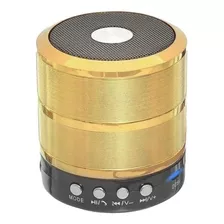 Mini Caixa De Som Bluetooth Recarregável Dourado - Inova