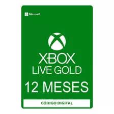 Xbox Live Gold 12 Meses Completos