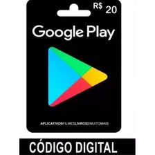 Google Play 20 Reais (gift Card) Por Apenas 29,99