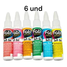 6 Corantes Alimenticio Soft Gel De 25g Fab