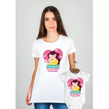 Kit Camiseta Dia Das Mães, Meu Primeiro Dia Das Mãe/meninas