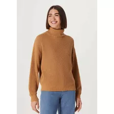 Blusão Feminino Em Tricot Com Gola Alta Hering