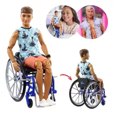 Boneco Ken Articulado Cadeira De Rodas Barbie Fashionista