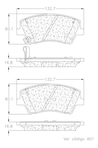 Balata Delantera Grc Prime Para Hyundai Elantra 2017-2020 Foto 2