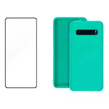 Carcasa Terciopelo + Lamina Completa Para Samsung S10 Plus