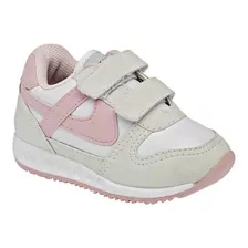 Panam Tenis Para Bebé Niña Blanco Gris Rosa, Código 104895-1