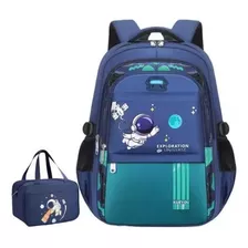 Mochila Ortopédica Para Crianças, Tipo Astronauta, Lancheira, Bri, Cor Verde