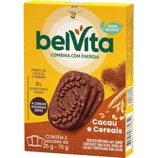 Biscoito Belvita Mondelez Integral Cacau E Cereais 75g