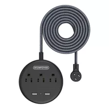 Enchufe Inteligente Marca Ntonpower 3 Tomas/2usb/10ft/negro