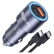 Cargador Para Carro 38w Dual Carga Rápida Usb C A Usb C 3a