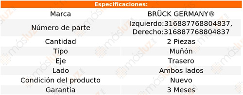 2- Mazas Mun Traseras Crossfox L4 1.6l 06/17 Bruck Foto 2