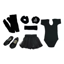 Conjunto De Balé Saia De Tule Infantil 7 Peças