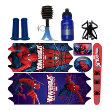 Kit Adesivo Bicicleta Buzina Manopla Homem Aranha Aro 16/14