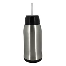 Termo Mate Autocebante Térmico Acero Inox 580 Ml Color Negro