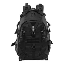 Mochila Tactica De Cámping Impermeable Gran Capacidad 45l Color Negro