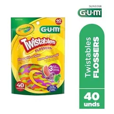 Hilo Dental Gum Flossers Infantil Crayola Twistables X 40 Un