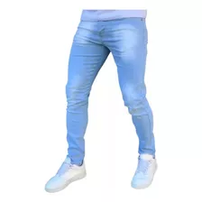 Calça Masculina Jeans Skinny Justa Na Perna C/ Lycra Premium
