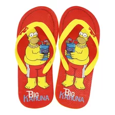 Sandalias Para Hombre Los Simpson Homero Hawaiano