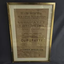 Programa Original Obra Teatral Curupayty 1898 López Gomara 