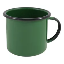 Caneca Esmaltada Verde 160ml Ágata Luxo Xícara Café Média