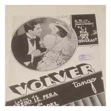 Partitura: Volver. Tango. Musica: Carlos Gardel. 1935