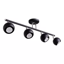 Aplique Riel 4 Luces Bocha Cabezal Movil Apto Led