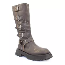 Bota Cano Longo Feminina Parô Brushed Gótica