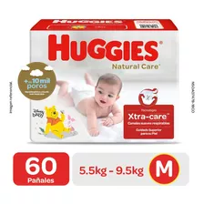 Pañales Huggies Natural Care Talla M 60 Unidadespañales Huggies Natural Care M