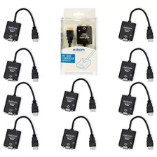 Cabo Conversor Hdmi Para Vga - Kit 10 Unidades