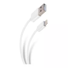 Cable Usb Lightning Verde 2 Metros Steren Pod-406 Color Blanco