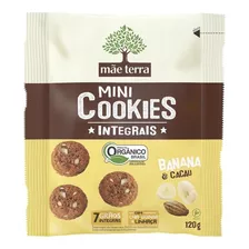 Mini Cookies Integrais Mãe Terra Banana Cacau Orgânico 120g