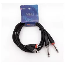 Cable Rca (2) Plug Mono (2) 6,5 Mm X 6 Mt Kwc 9011 Neon