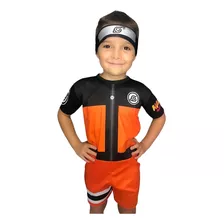 Roupa Fantasia Do Naruto Infantil Uzumaki C/ Enchimento