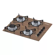 Fogão Cooktop Chamalux 4 Bocas Amadeirado 127v/220v