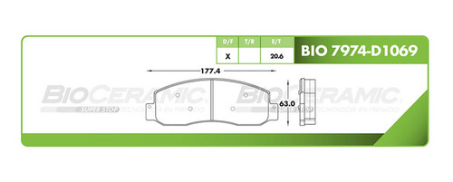 Balata Disco Delantera Ford F-250 Super Duty 2005-2007 6.0 Foto 2