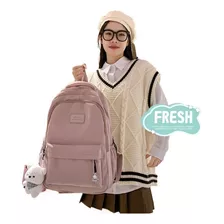 Mochila De Colores Lisos Estilo Campus Ins Simple, Todo Comb