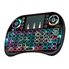 Teclado Inalámbrico Bkt 240r Rgb C/ Batería Smart Tv Color Del Teclado Negro Idioma Español Latinoamérica