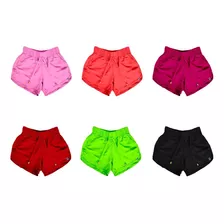 Kit 3 Short Feminino Tactel Praia Academia Treino Verão 