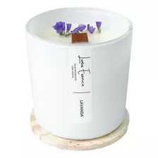 Vela Aromática Lavanda 200gr - Pote Fosco Branco