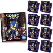 Álbum Sonic Prime Oficial + 100 Figurinhas (20 Envelopes)