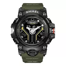 Relógio Masculino Smael Estilo G-shock Militar 8075 Verde 