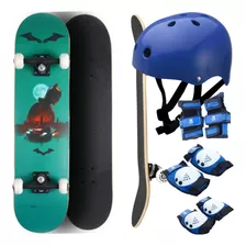 Kit Skate Batman Dc Comics Liga Justiça Montado E Proteção