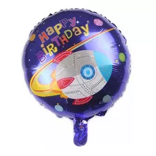 2 Globos Happy Birthday Nave Espacial 