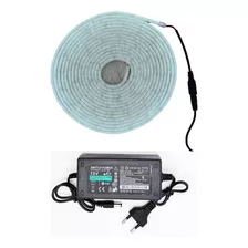 5m Mangueira Fita Led 12v Neon Corte2,5cm Alto Brilho+ Fonte Luz Branco-frio 110v/220v