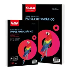 500 Folhas Papel Foto Glossy 135g A4 Brilho Premium Jato