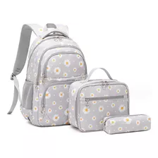 Mochila Impermeable Para Niñas Con Estampado De Margaritas D