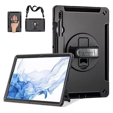 Funda Para Galaxy Tab S8 Plus De 12.4 Pulgadas 2022 Y Correa