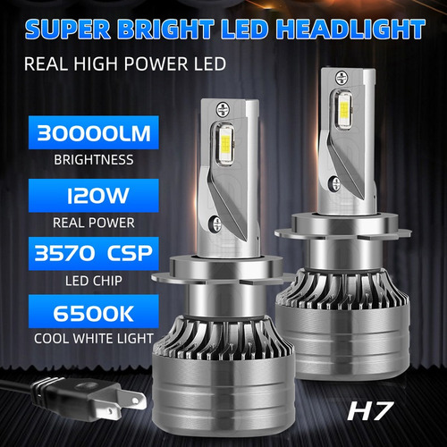 Kit De Faros Led H1 H7 De Alta Y Baja Luz Para Peugeot 30000 Foto 3