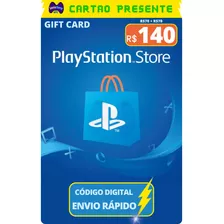 Gift Card Playstation Cartao Psn Br R$ 140 Reais