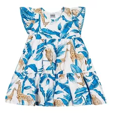 Vestido Nanai Infantil Roupa Feminina Verão Girafas 1 A 8